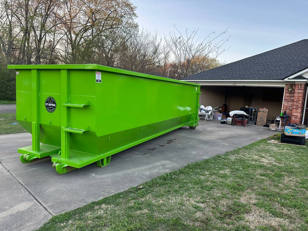JCS Disposal roll-off dumpster service in Dover, AR