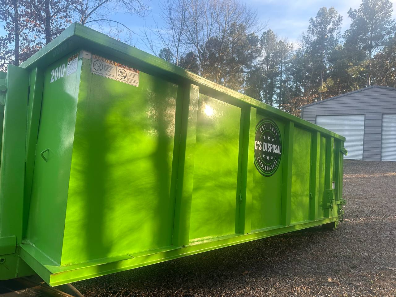 JCS Disposal roll-off dumpster service in Pottsville, AR